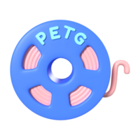 PETG Filament Spool 3D Illustration Icon