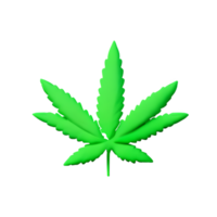 cannabis 3d rendering icon illustration png