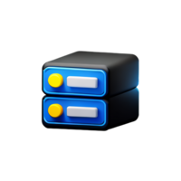 server 3d tolkning ikon illustration png