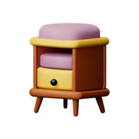 furniture 3d rendering icon illustration png