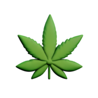 cannabis 3d Renderização ícone ilustração png