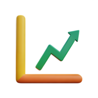 chart 3d rendering icon illustration png