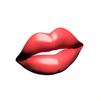 lip 3d rendering icon illustration png