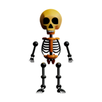 skeleton 3d rendering icon illustration png