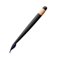 Black brush 3d rendering icon illustration png