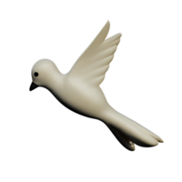 dove 3d rendering icon illustration png