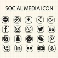 sociales medios de comunicación icono para modelo vector