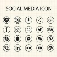 sociales medios de comunicación icono para modelo vector