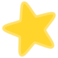 yellow star icon button. png illustration.