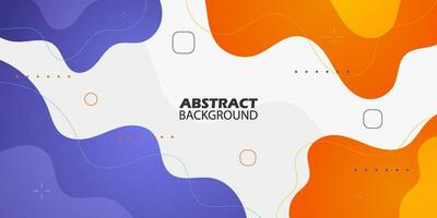 Modern purple and orange geometric business banner design. creative banner design with fluid wave shapes and lines on white background for template. Simple horizontal banner. Eps10 vector