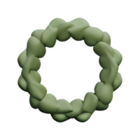 wreath 3d rendering icon illustration png