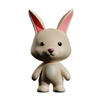 bunny 3d rendering icon illustration png