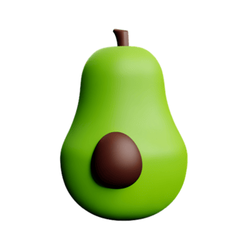 aguacate 3d representación icono ilustración png
