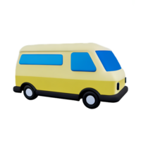 van 3d rendering icon illustration png