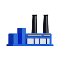 factory 3d rendering icon illustration png