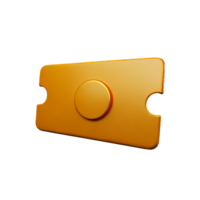 Fahrkarte 3d Rendern Symbol Illustration png