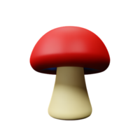 paddestoel 3d renderen icoon illustratie png