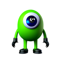 monster 3d rendering icon illustration png