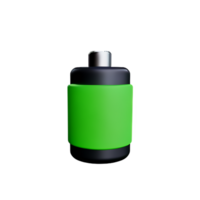 batteri 3d tolkning ikon illustration png