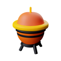 bbq 3d renderen icoon illustratie png