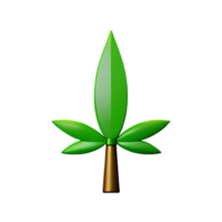 cannabis 3d Renderização ícone ilustração png