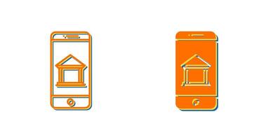 Mobile Banking Vector Icon