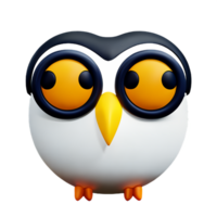 owl 3d rendering icon illustration png