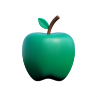 appel 3d renderen icoon illustratie png