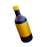 Flasche 3d Rendern Symbol Illustration png