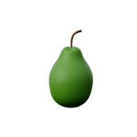 aguacate 3d representación icono ilustración png