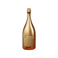 champagne 3d rendering icon illustration png