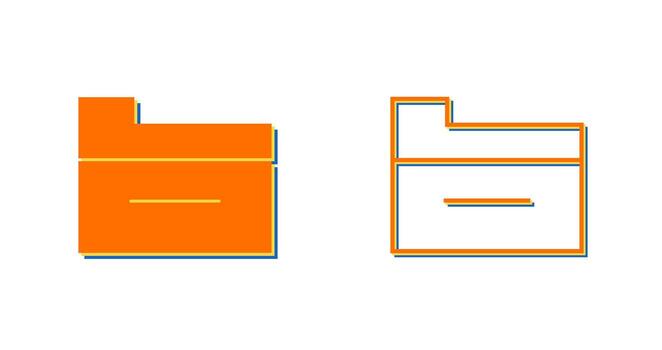 icono de vector de carpeta