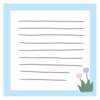 Flower Note paper png