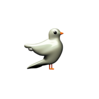 dove 3d rendering icon illustration png