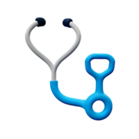 stéthoscope 3d le rendu icône illustration png