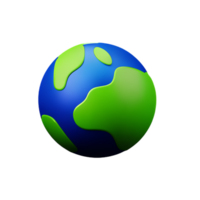 earth 3d icon illustration png