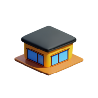 cafe 3d rendering icon illustration png