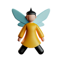 fairy 3d rendering icon illustration png