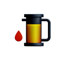 petrol oil 3d rendering icon illustration png