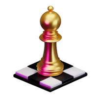 chess 3d rendering icon illustration png