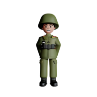 soldado face 3d Renderização ícone ilustração png