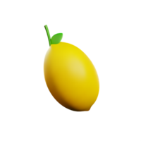 citron- 3d tolkning ikon illustration png