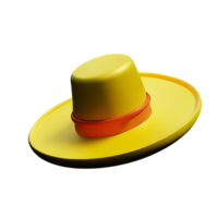sombrero 3d representación icono ilustración png