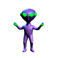 extraterrestre 3d le rendu icône illustration png