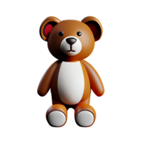 osito de peluche oso 3d representación icono ilustración png