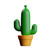 cactus 3d rendering icon illustration png