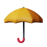 umbrella 3d rendering icon illustration png