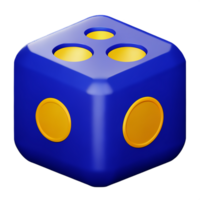 dice 3d rendering icon illustration png