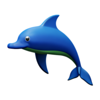 delfin 3d tolkning ikon illustration png