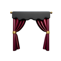 curtain 3d rendering icon illustration png